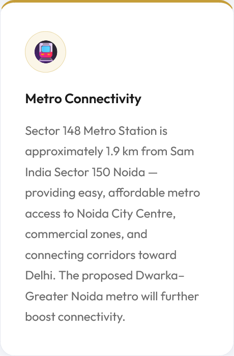 Sam India Sector 150 Noida prime location