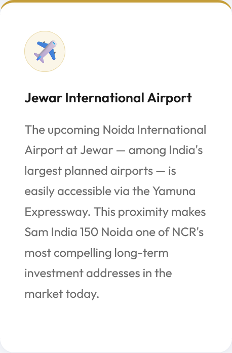Sam India Sector 150 Noida connectivity map